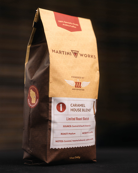 MartiniWorks Caramel House Blend Coffee - Medium Roast Specialty Coffee with Caramel and Vanilla Notes